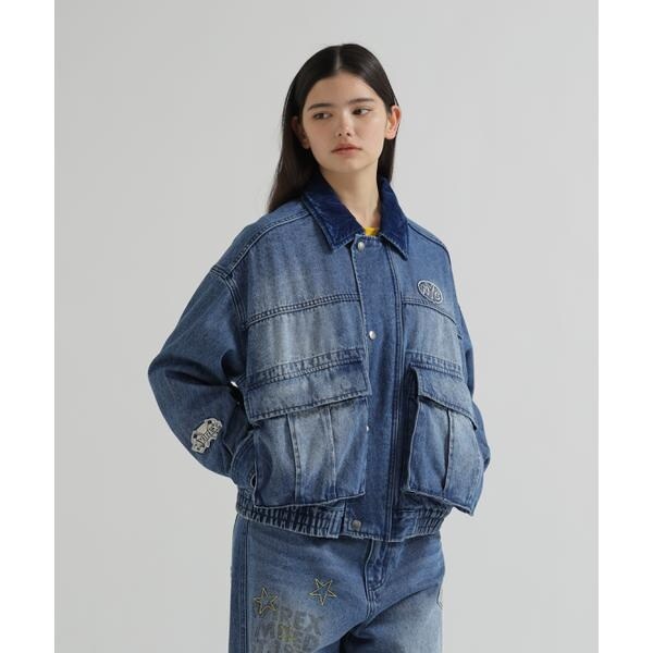 アヴィレックス（AVIREX）/OVERSIZED WAPPEN DENIM JACKETの通販はau 