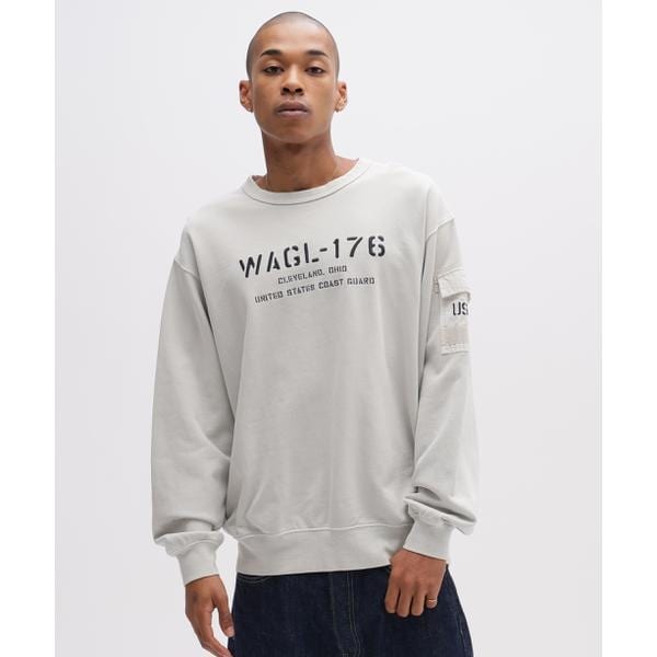 アヴィレックス（AVIREX）/FADED MIL．POCKET CREWNECK SWEAT_1