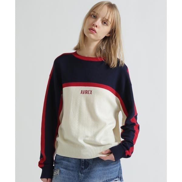 【NEW】アヴィレックス（AVIREX）/MULTI−TONE KNIT PULLOVER