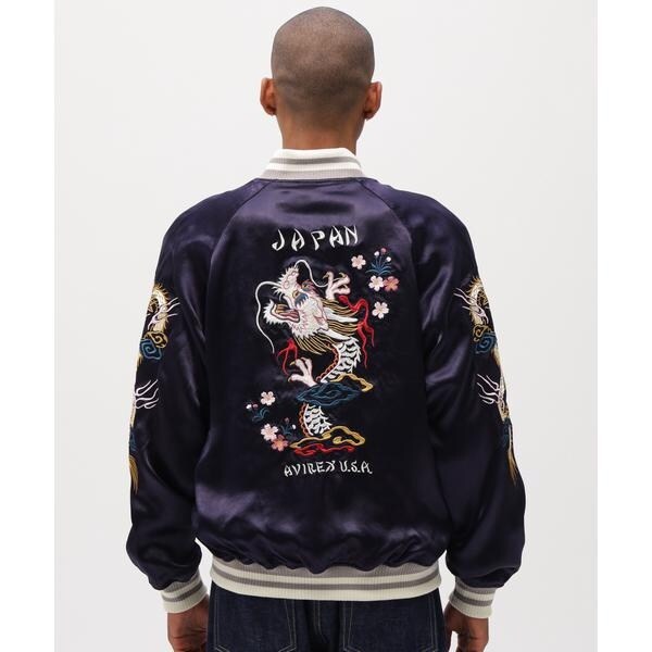 【NEW】アヴィレックス（AVIREX）/《直営店限定》SOUVENIR JACKET ”DRAGON & CHERRY BLOSSOMS”