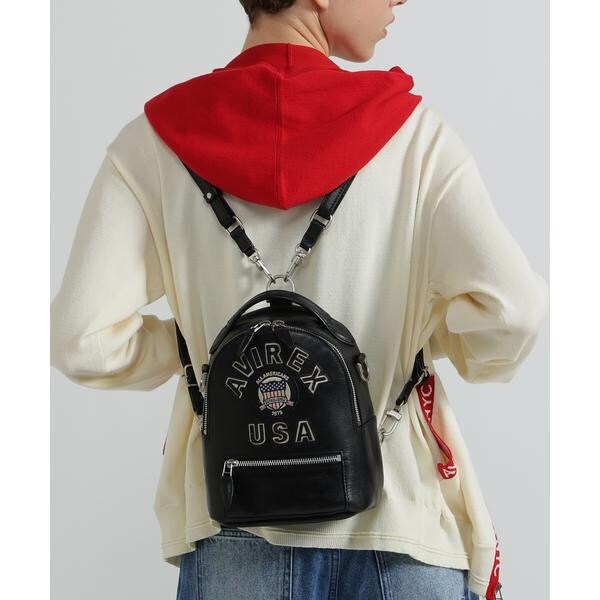 アヴィレックス（AVIREX）/《直営店限定》VARSITY LEATHER MINI BACKPACK／AVX 5653