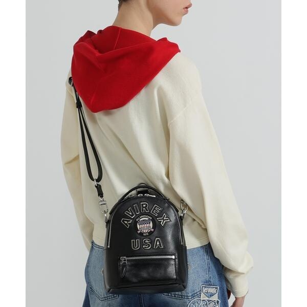 アヴィレックス（AVIREX）/《直営店限定》VARSITY LEATHER MINI BACKPACK／AVX 5653_5