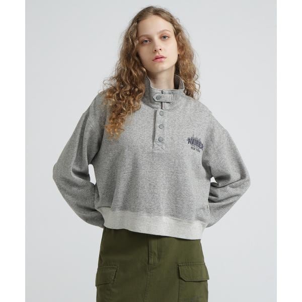 アヴィレックス（AVIREX）/《WOMAN》HALF BUTTON VINTAGE SWEAT