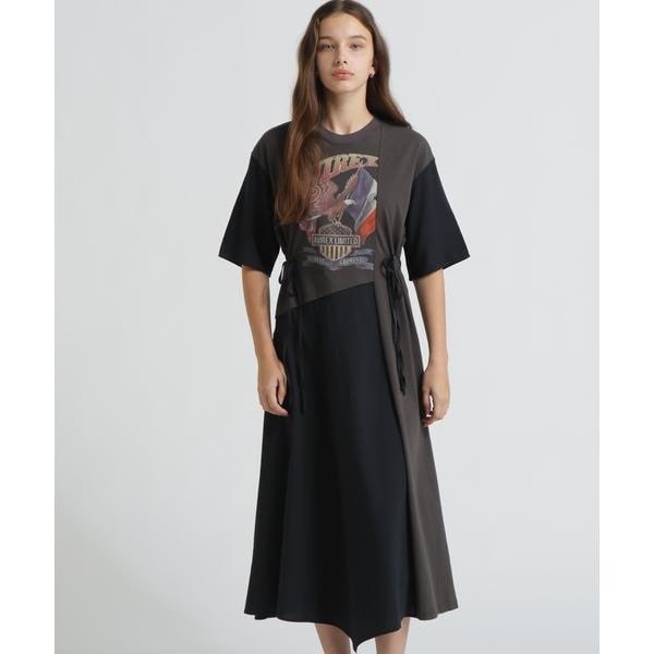 アヴィレックス（AVIREX）/《直営店限定》REMAKE‐STYLE DRESS WITH EAGLE PRINT