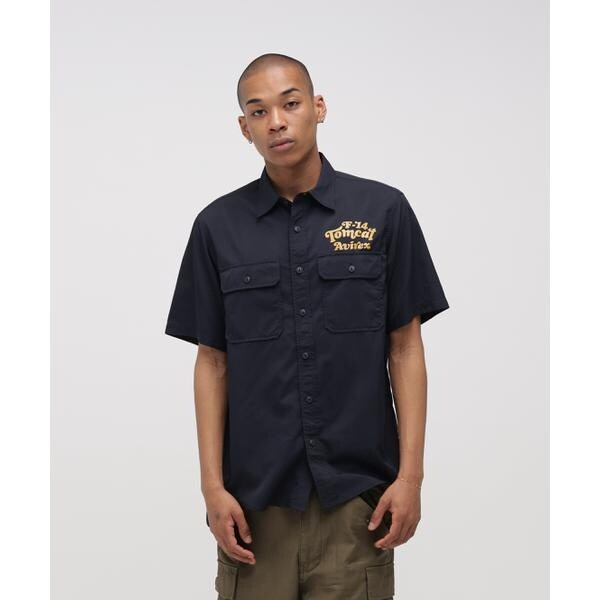 アヴィレックス（AVIREX）/《WEB&DEPOT限定》S／S TOM CAT SILHOUETTE SHIRT_3