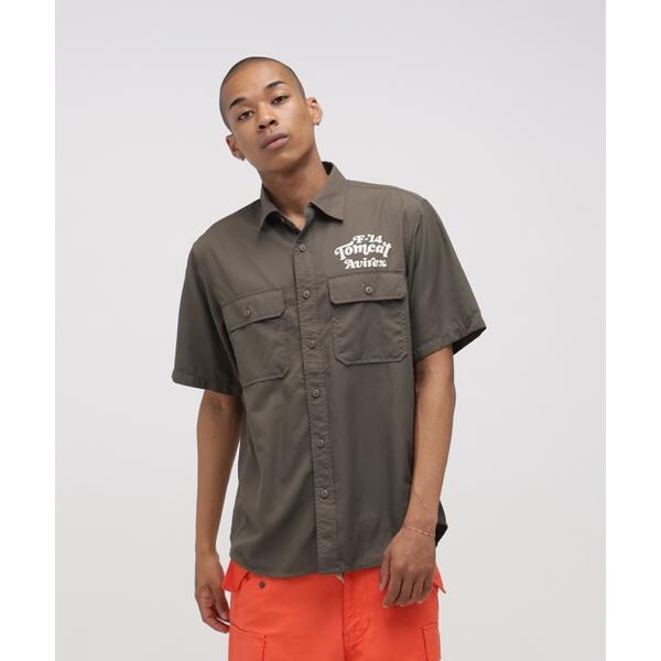 アヴィレックス（AVIREX）/《WEB&DEPOT限定》S／S TOM CAT SILHOUETTE SHIRT_15