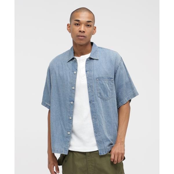アヴィレックス（AVIREX）/WIND THROUGH DENIM S／S SHIRTS