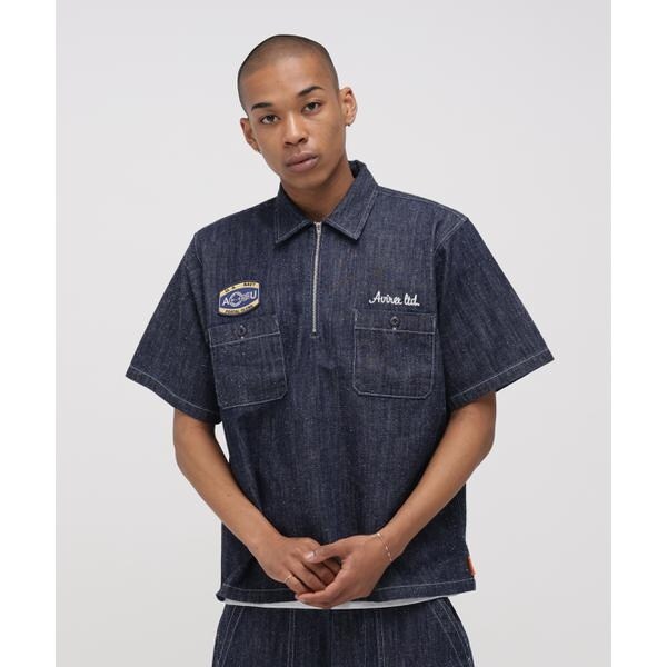 【NEW】アヴィレックス（AVIREX）/《AVIREX × UNIVERSAL OVERALL》NAVY POSTAL HALF ZIP S_1