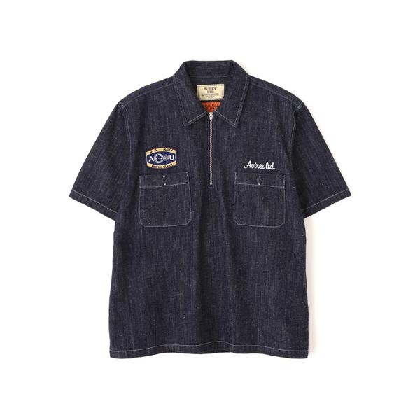 【NEW】アヴィレックス（AVIREX）/《AVIREX × UNIVERSAL OVERALL》NAVY POSTAL HALF ZIP S_6