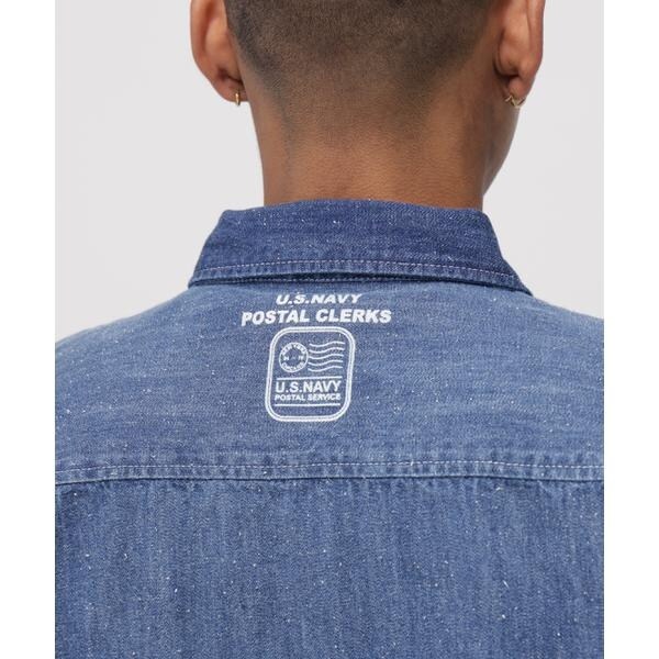 【NEW】アヴィレックス（AVIREX）/《AVIREX × UNIVERSAL OVERALL》NAVY POSTAL HALF ZIP S_14