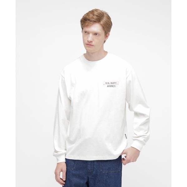 アヴィレックス（AVIREX）/L／S T−SHIRT ”NAVY STENCIL”