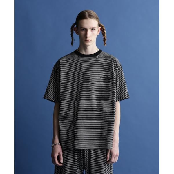 ショット（Schott）/BLIND STRIPE T−SHIRT／ブラインドストライプ T