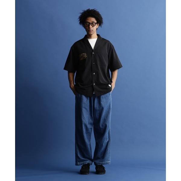 Schott EMB. TC SHIRT BARBER/ \"バーバーロゴ\" Schott EMB. TC SHIRT BARBER/ バーバーロゴ