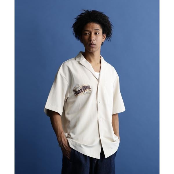 ショット（Schott）/EMB． TC SHIRT BARBER／刺繍シャツ