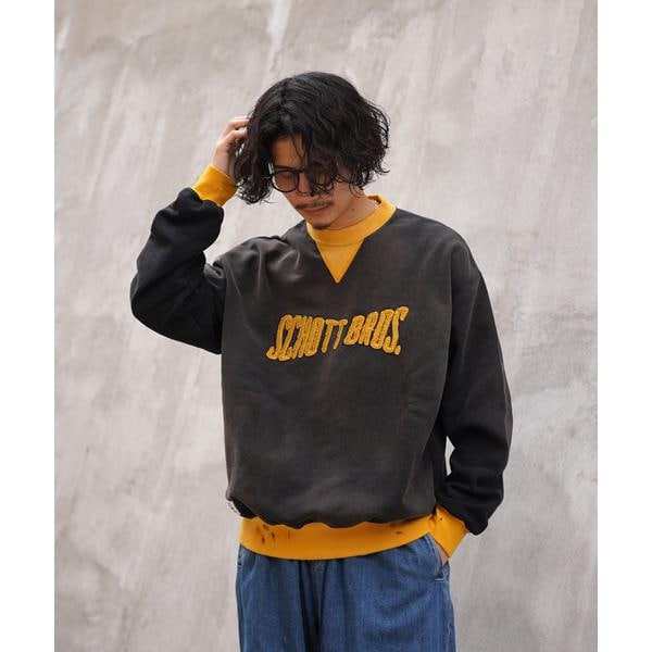 ショット（Schott）/VINTAGE 2TONE CREW SWEAT／ヴィンテージ 2トーン クルースウェット