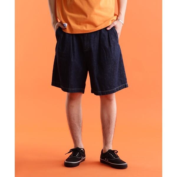 NEP DENIM 2TUCK SHORTS／ネップデニム 2タックショーツ