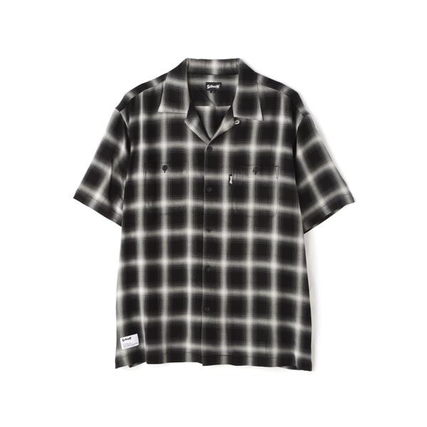 SCHOTT ショット オンブレチェック 半袖シャツ XL 黒 Amazon.co.jp: [Schott NYC] [ショット] OMBRE PLAID SS SHIRT