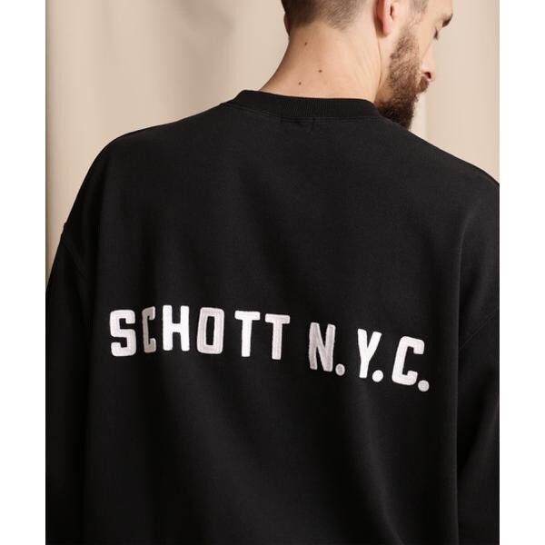 ショット（Schott）/WEB LIMITED／SMALL BULL CREW SWEAT／スモール ブルドッグ クルースウ