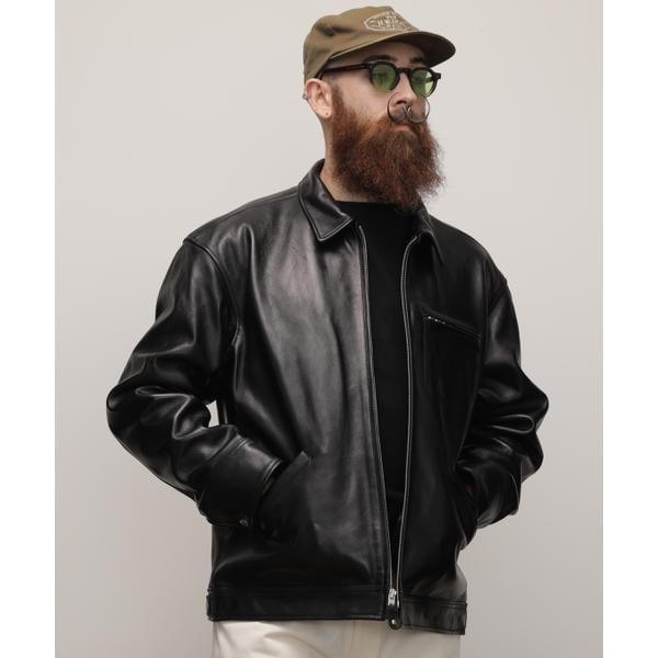 ショット（Schott）/LEATHER TRACKER JACKET／レザートラッカージャケット