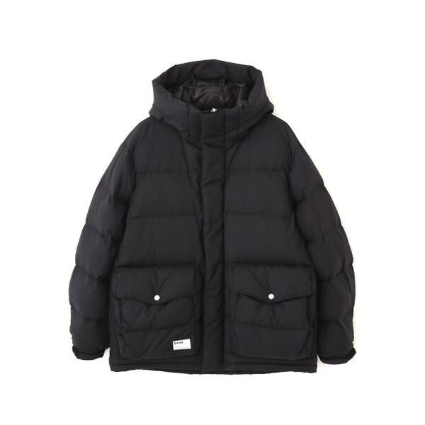 美品✨schott ショット ダウンジャケット黒ブラックフードフーディー