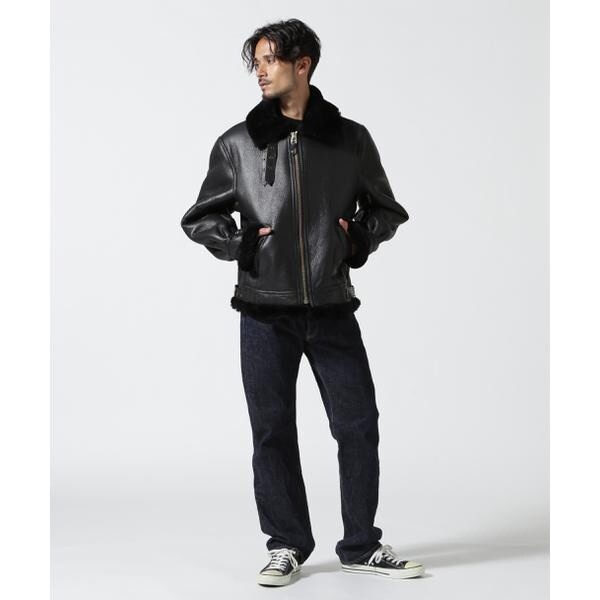 Supreme Schott 過多 フーディーレザーボンバージャケット 黒 L