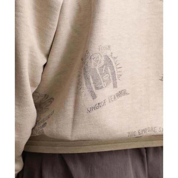 ショット（Schott）/WEB LIMITED／FADE STAMP SWEAT／フェード スタンプスウェット