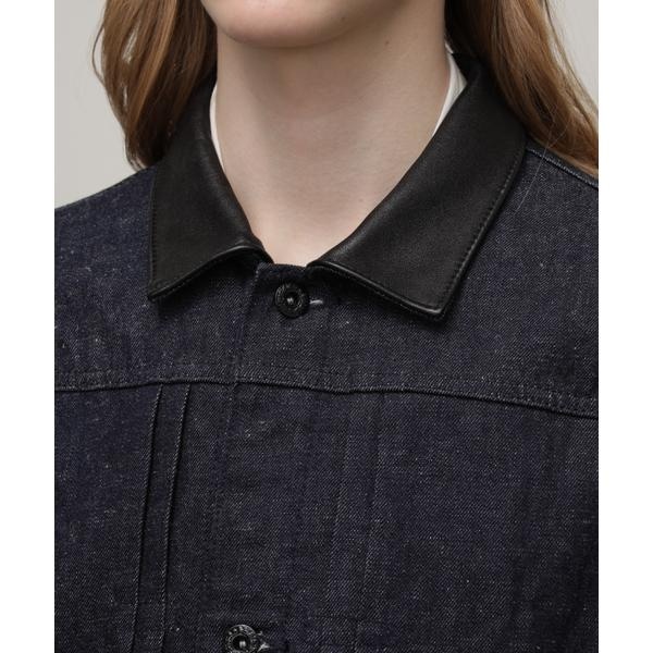 ショット（Schott）/DENIM LEATHER COMBI G−JACKET ”BULKY”／デニム レザーコンビ Gジ