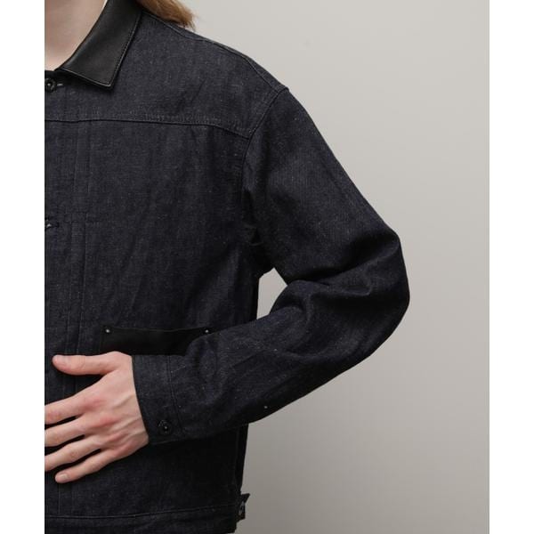 ショット（Schott）/DENIM LEATHER COMBI G−JACKET ”BULKY”／デニム レザーコンビ Gジ