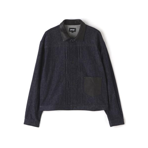 ショット（Schott）/DENIM LEATHER COMBI G−JACKET ”BULKY”／デニム レザーコンビ Gジ