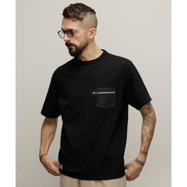 ショット（Schott）/T−SHIRT CUSTOM ZIP LEATHER PKT／カスタムジップ