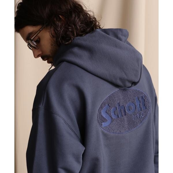 ショット（Schott）/WEB LIMITED／HOODED SWEAT OVAL CHENILLE
