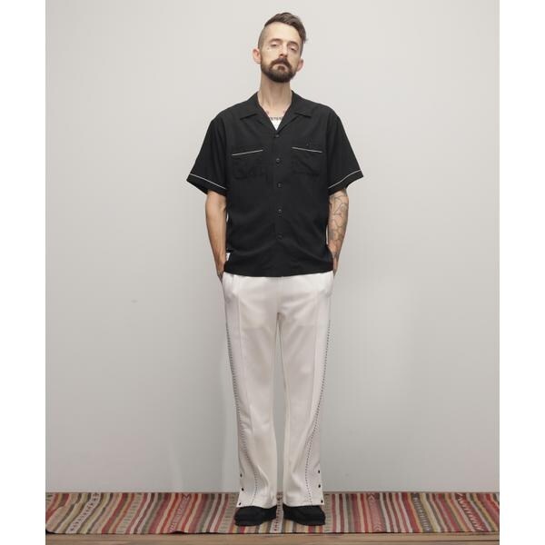 Schott ボウリングシャツ L ホワイト Schott レーヨンボーリングシャツ L アイボリー オープンカラー