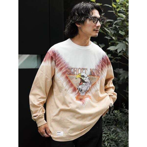 ショット（Schott）/TIE−DYE EAGLE LS T−SHIRT／タイダイ イーグルロンT