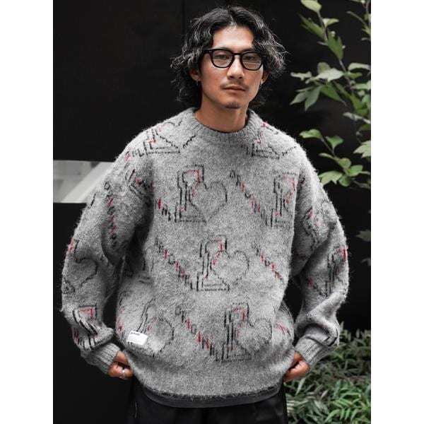 【NEW】ショット（Schott）/SHAGGY KNIT ORIGINAL HEART／シャギーニット オリジナルハート