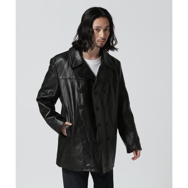 ショット（Schott）/140 LEATHER PEACOAT／レザーピーコート