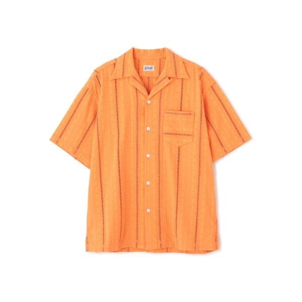 ショット（Schott）/CR SHIRT EMBROIDERY／コットン レーヨン