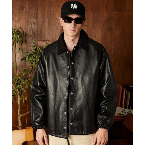 ショット（Schott）/LEATHER COACH JACKET／レザーコーチジャケット