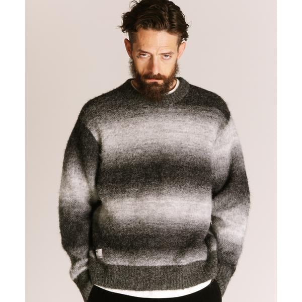 ショット（Schott）/GRADATION CREW KNIT／グラデーション クルーニット