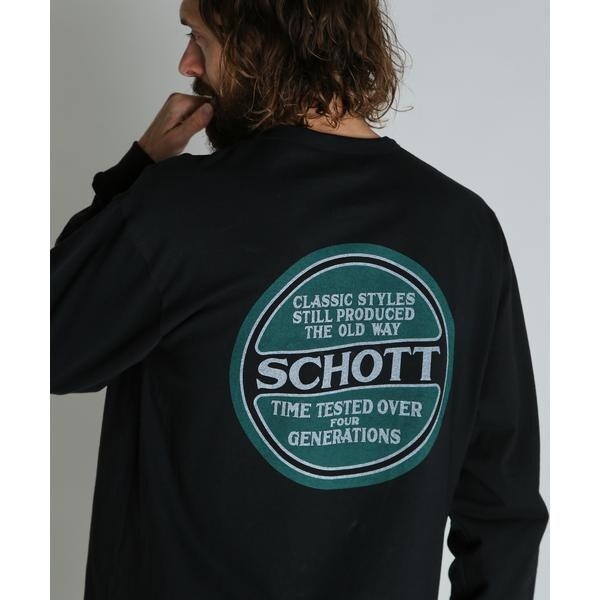 ショット（Schott）/LS CIRCLE LOGO T−SHIRT／サークルログ ロンT