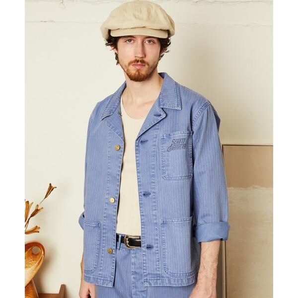 ショット（Schott）/HERRINGBONE COVERALL／ヘリンボーン カバーオール