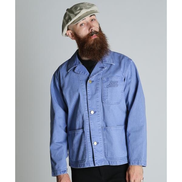 ショット（Schott）/HERRINGBONE COVERALL／ヘリンボーン カバーオール