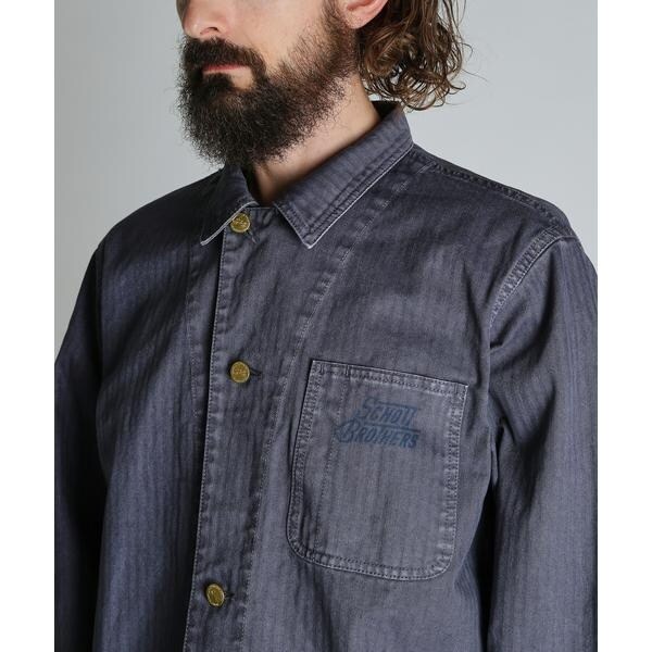 ショット（Schott）/HERRINGBONE COVERALL／ヘリンボーン カバーオール