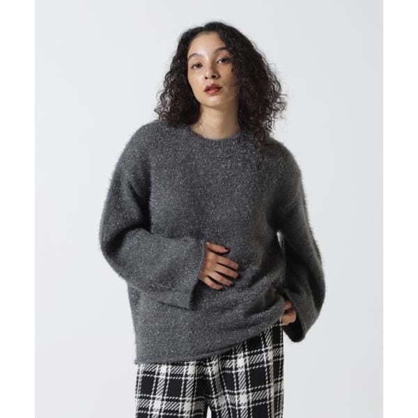 エルエイチピー（LHP）/MANOF／マノフ／SHAGGY LAME KNIT TOPS