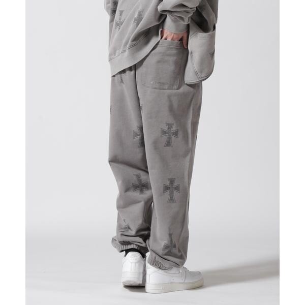 エルエイチピー（LHP）/UNKNOWNLONDON／アンノウンロンドン／WASH GREY×BLACK CROSS JOGGの通販は