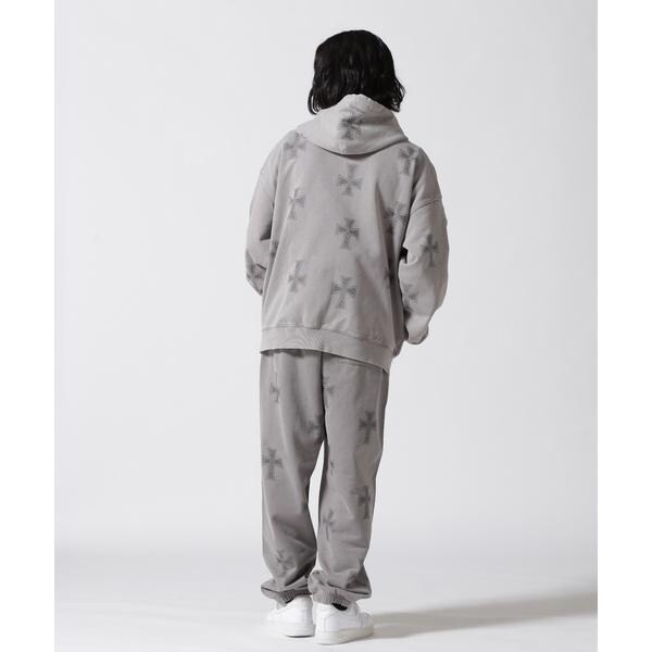 エルエイチピー（LHP）/UNKNOWNLONDON／アンノウンロンドン／WASH GREY×BLACK CROSS JOGGの通販は