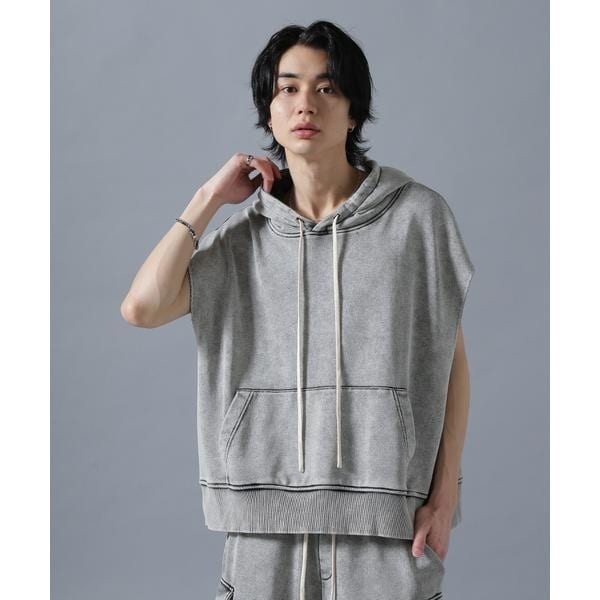【DankeSchon】ダンケシェーン/CHEMICAL SWEAT NOSLEEVE HOODIE DankeSchon/ダンケシェーン/CHEMICAL SWEAT NOSLEEVE HOODIE