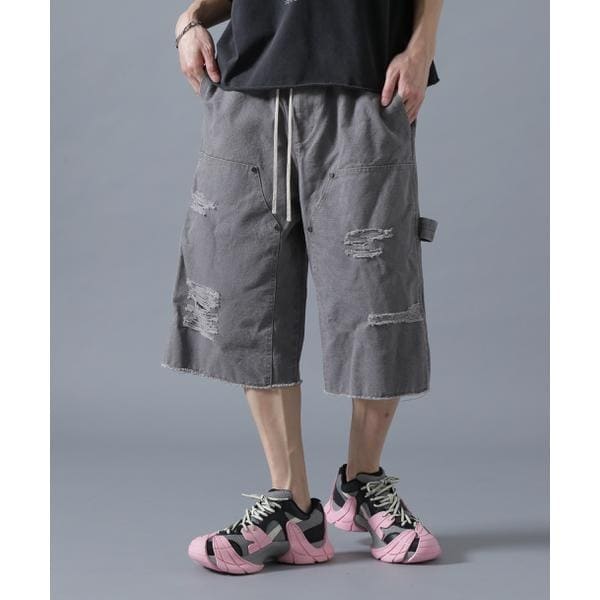 エルエイチピー（LHP）/DankeSchon／ダンケシェーン／DAMAGE DUCK WKNEE SHORTS
