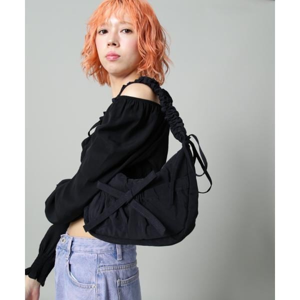 エルエイチピー（LHP）/SIS／エスアイエス／リボンギャザーミニバッグ