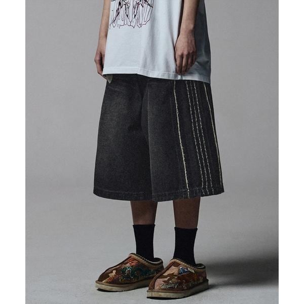 エルエイチピー（LHP）/NOT4NERD／ノットフォーナード／THORNS LINE CUT OFF SHORTS