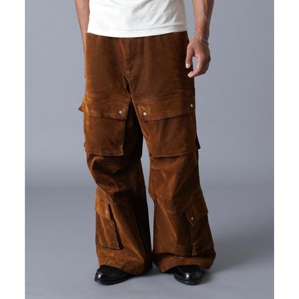 エルエイチピー（LHP）/DankeSchon／ダンケシェーン／FLOCKY DENIM FLARE CARGO PANTS